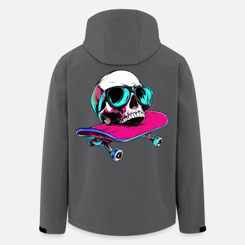 Totenköpfe Skateboard - 1990 - Recycelte Männer Softshell-Jacke von Stanley/Stella - Anthrazit