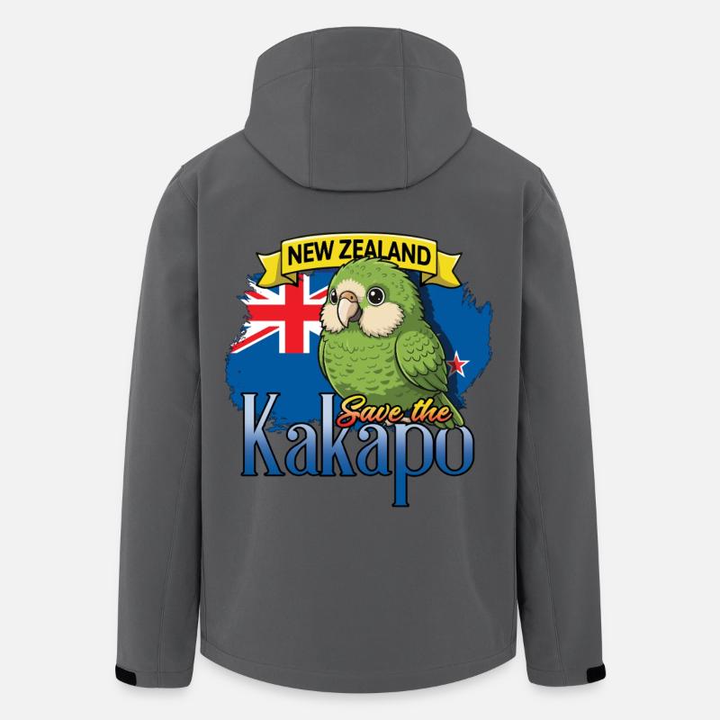 Neuseeland rettet den Kakapo-Vogel - Recycelte Männer Softshell-Jacke von Stanley/Stella - Anthrazit