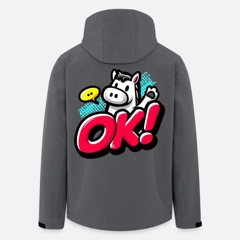 OK Pony - Miesten softshell-takki kierrätetystä polyesteristä Stanley/Stellalta - hiilenharmaa