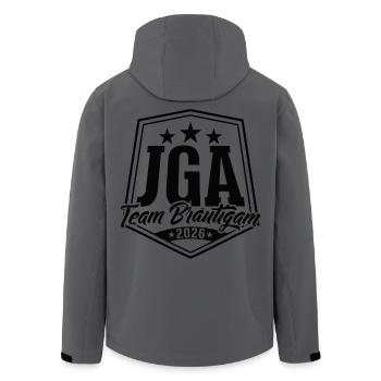 JGA 2026 Team Bräutigam Junggesellenabschied - Recycelte Männer Softshell-Jacke von Stanley/Stella - Anthrazit - Hinten - AI Model Male 185 light (185cm)