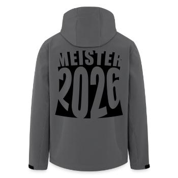Meister 2026 Meisterschaft - Recycelte Männer Softshell-Jacke von Stanley/Stella - Anthrazit - Hinten - AI Model Male 185 light (185cm)