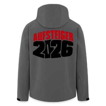 Aufsteiger 2026 Aufstieg - Recycelte Männer Softshell-Jacke von Stanley/Stella - Anthrazit - Hinten - AI Model Male 185 light (185cm)