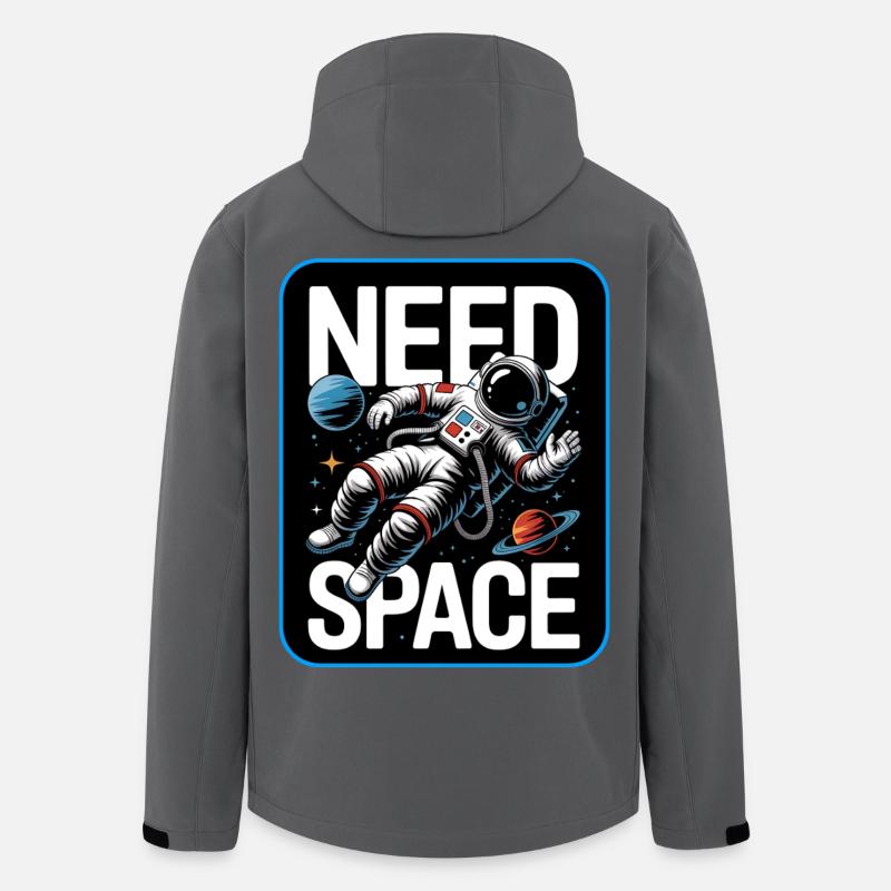 Need Space Astronaut Illustration - Recycelte Männer Softshell-Jacke von Stanley/Stella - Anthrazit
