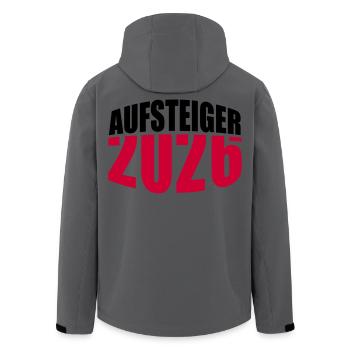 Aufsteiger 2026 Aufstieg - Recycelte Männer Softshell-Jacke von Stanley/Stella - Anthrazit - Hinten - AI Model Male 185 light (185cm)
