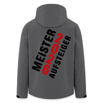 Meister und Aufsteiger 2026  - Recycelte Männer Softshell-Jacke von Stanley/Stella - Anthrazit - Hinten - AI Model Male 185 light (185cm)