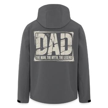 Dad The Man The Myth The Legend Shirt - Recycelte Männer Softshell-Jacke von Stanley/Stella - Anthrazit - Hinten - AI Model Male 185 light (185cm)
