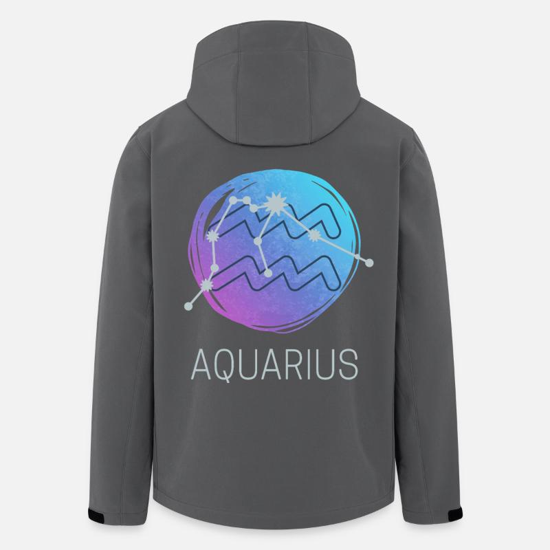 Wassermann Tierkreiszeichen Horoskop Sternzeichen - Recycelte Männer Softshell-Jacke von Stanley/Stella - Anthrazit