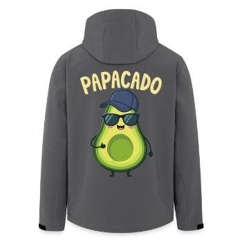 Werdender Papa & Vater, Papacado, Schwangerschaft - Recycelte Männer Softshell-Jacke von Stanley/Stella - Anthrazit - Hinten - AI Model Male 185 light (185cm)