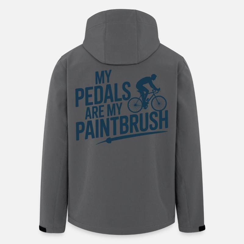 Pedale sind mein Pinsel - Recycelte Männer Softshell-Jacke von Stanley/Stella - Anthrazit