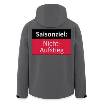 Aufstieg / Nichtaufstieg - Recycelte Männer Softshell-Jacke von Stanley/Stella - Anthrazit - Hinten - AI Model Male 185 light (185cm)