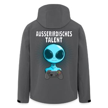 Talent zocken - Recycelte Männer Softshell-Jacke von Stanley/Stella - Anthrazit - Hinten - AI Model Male 185 light (185cm)