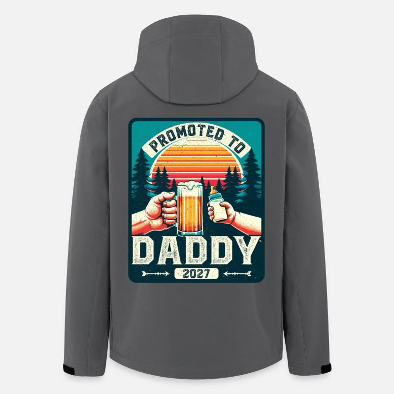 Werdender Papa loading Zukünftiger Vater 2027 - Recycelte Männer Softshell-Jacke von Stanley/Stella - Anthrazit