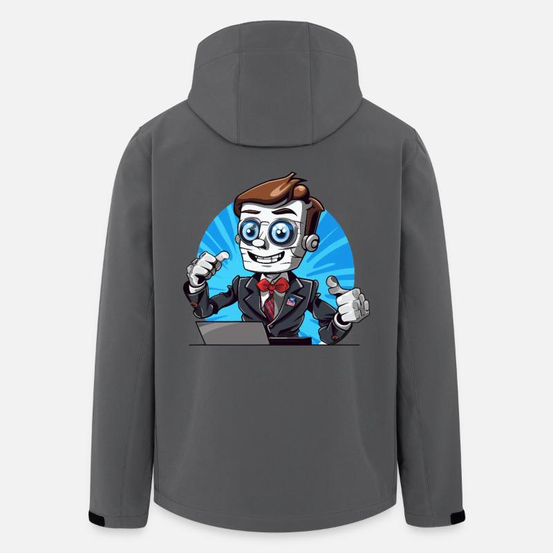 Roboter-Streamer im Anzug - Recycelte Männer Softshell-Jacke von Stanley/Stella - Anthrazit