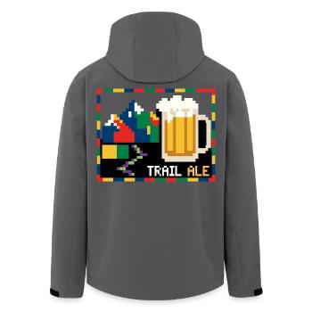Trail Ale Wandern Bier Pixelart - Recycelte Männer Softshell-Jacke von Stanley/Stella - Anthrazit - Hinten - AI Model Male 185 light (185cm)