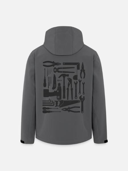 Heimwerker Werkzeug Set Handwerker Vintage - Recycelte Männer Softshell-Jacke von Stanley/Stella - Anthrazit
