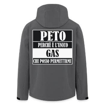 Peto Perche Unico Gas - Recycelte Männer Softshell-Jacke von Stanley/Stella - Anthrazit - Hinten - AI Model Male 185 light (185cm)
