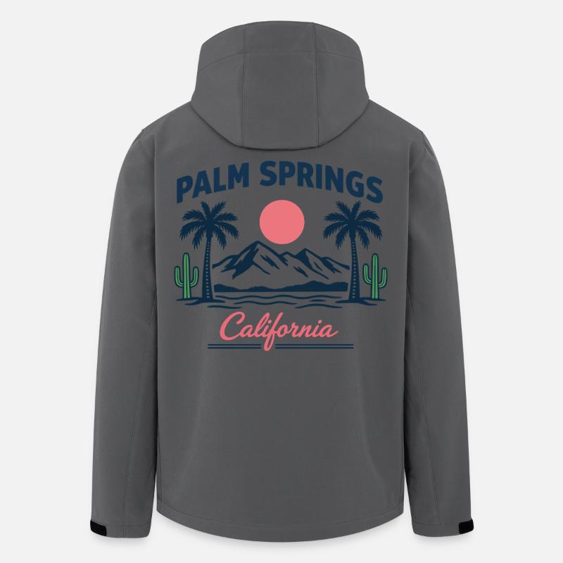 Palm Springs Palmen Sunset - Recycelte Männer Softshell-Jacke von Stanley/Stella - Anthrazit
