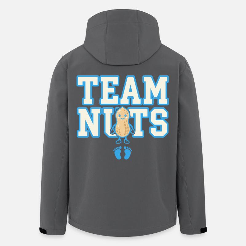 Team Nuts Peanut Design - Men’s Recycled Softshell Jacket by Stanley/Stella - anthracite