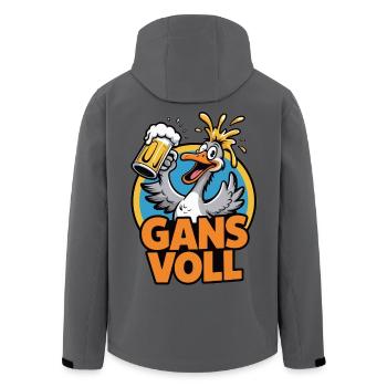 Gans Voll T-Shirt Lustiges Bier Vatertag Shirt - Recycelte Männer Softshell-Jacke von Stanley/Stella - Anthrazit - Hinten - AI Model Male 185 light (185cm)