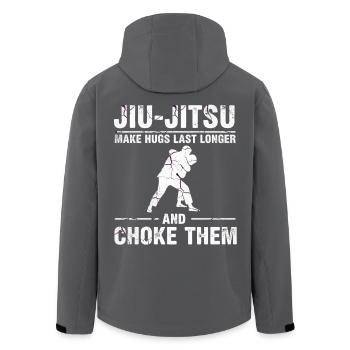 Jiu Jitsu BJJ Grappling Mattenhumor - Recycelte Männer Softshell-Jacke von Stanley/Stella - Anthrazit - Hinten - AI Model Male 185 light (185cm)