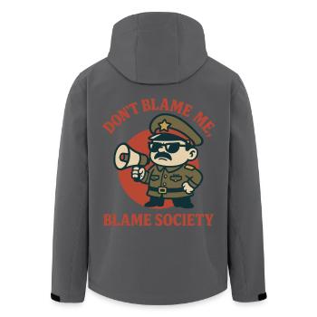 Gib mir nicht die Schuld, Sheriff - Recycelte Männer Softshell-Jacke von Stanley/Stella - Anthrazit - Hinten - AI Model Male 185 light (185cm)