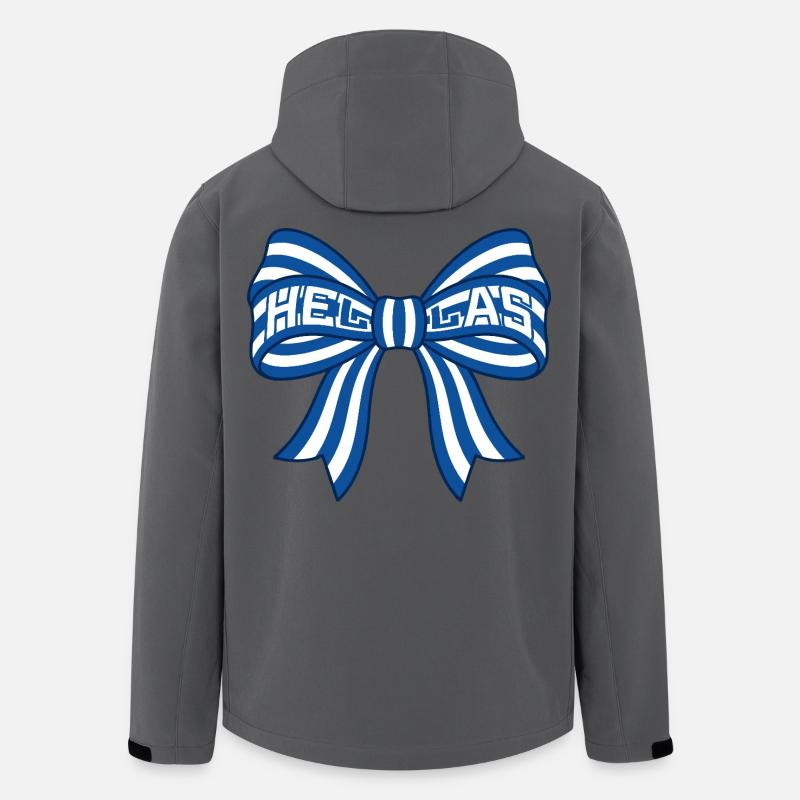 Blau Weiß Schleife Grafik - Recycelte Männer Softshell-Jacke von Stanley/Stella - Anthrazit