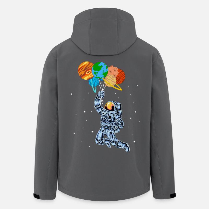 Astronaut Planet Balloons Shirt - Recycelte Männer Softshell-Jacke von Stanley/Stella - Anthrazit