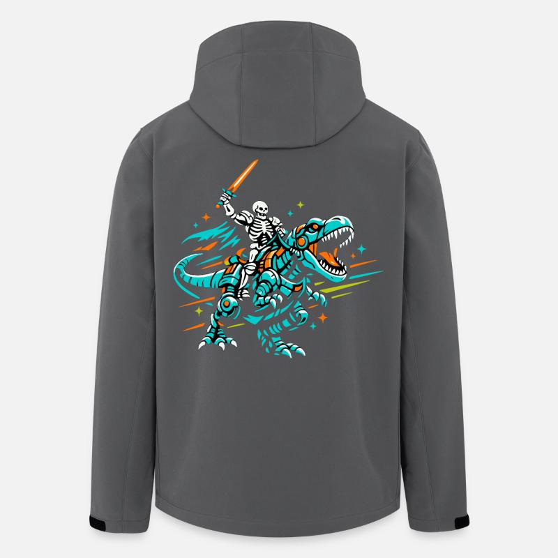 Robo Dino Reiter - Recycelte Männer Softshell-Jacke von Stanley/Stella - Anthrazit