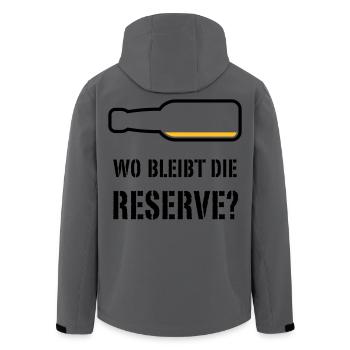 Wo Bleibt Die Reserve? (Bier / Bierchen / POS 2C) - Recycelte Männer Softshell-Jacke von Stanley/Stella - Anthrazit - Hinten - AI Model Male 185 light (185cm)
