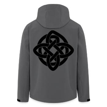 Celtic Symbol T-Shirt - Celtic Knot Infinity - Men’s Recycled Softshell Jacket by Stanley/Stella - anthracite - Back - AI Model Male 185 light (185cm)