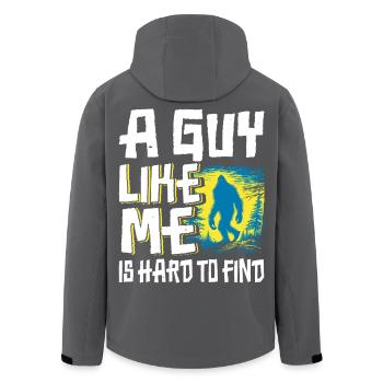 Lustiger Bigfoot. Ein Typ Wie Ich Ist Schwer Zu - Recycelte Männer Softshell-Jacke von Stanley/Stella - Anthrazit - Hinten - AI Model Male 185 light (185cm)