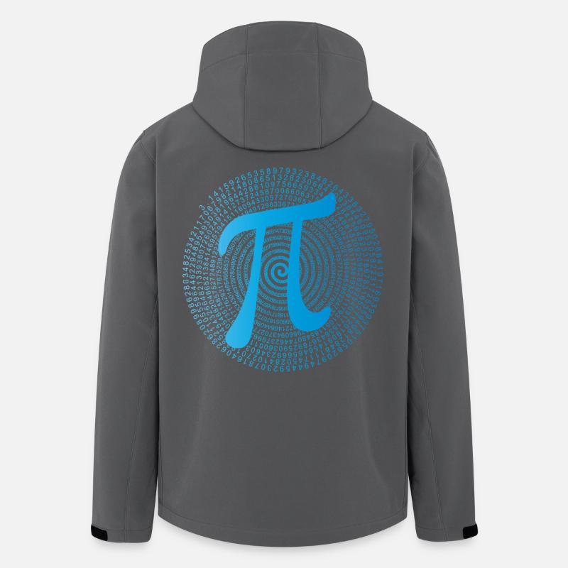 π (pi) in Data Spiral - Recycelte Männer Softshell-Jacke von Stanley/Stella - Anthrazit