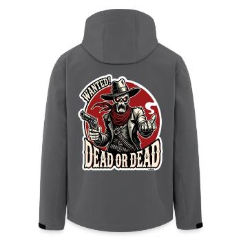 Dead or Dead Skull Western - Men’s Recycled Softshell Jacket by Stanley/Stella - anthracite - Back - AI Model Male 185 light (185cm)