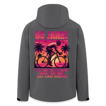 Rennradfahrer 60. Geburtstag Legende - Recycelte Männer Softshell-Jacke von Stanley/Stella - Anthrazit - Hinten - AI Model Male 185 light (185cm)