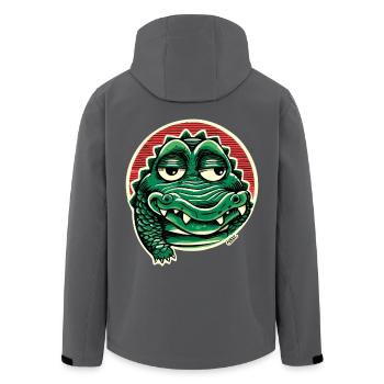 Chill Croc Groover - Recycelte Männer Softshell-Jacke von Stanley/Stella - Anthrazit - Hinten - AI Model Male 185 light (185cm)