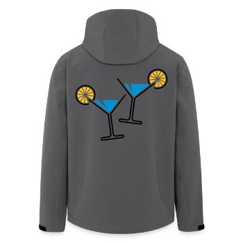 2 cocktail glasses (light blue) - Men’s Recycled Softshell Jacket by Stanley/Stella - anthracite - Back - AI Model Male 185 light (185cm)