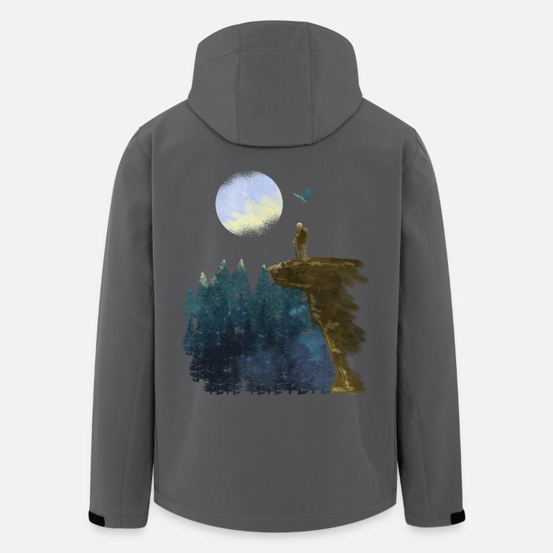 Mountain and Rock Hiker Adventure - Men’s Recycled Softshell Jacket by Stanley/Stella - anthracite