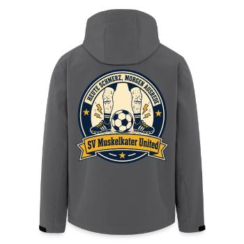 SV Muskelkater United - Recycelte Männer Softshell-Jacke von Stanley/Stella - Anthrazit - Hinten - AI Model Male 185 light (185cm)