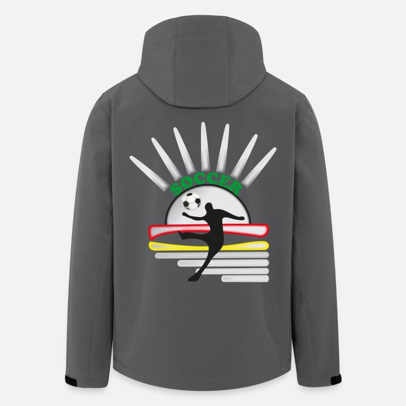 Kicker Sonnen Fußball - Recycelte Männer Softshell-Jacke von Stanley/Stella - Anthrazit