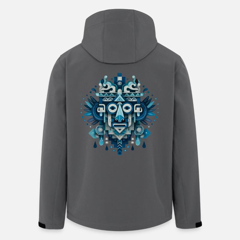 Tlaloc – Aztec Rain God - Men’s Recycled Softshell Jacket by Stanley/Stella - anthracite