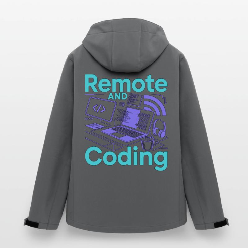 Remote Developer Remote And Coding Web Programmer Recycelte Männer Softshell-Jacke von Stanley/Stella