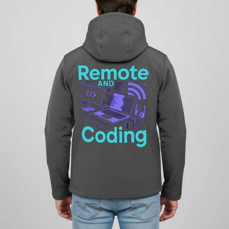 Remote Developer Remote And Coding Web Programmer Recycelte Männer Softshell-Jacke von Stanley/Stella