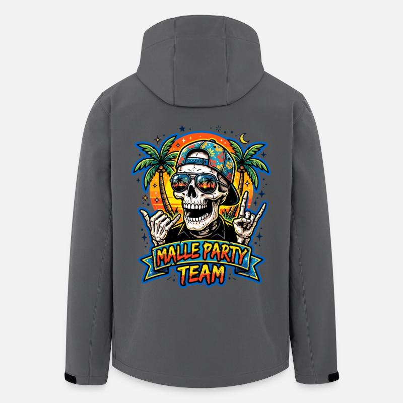 Malle Party Team Skeleton - Men’s Recycled Softshell Jacket by Stanley/Stella - anthracite