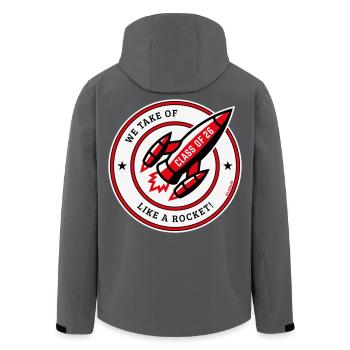 Klasse von 26 – Wir nehmen ab wie eine Rakete! (POS Red) - Recycelte Männer Softshell-Jacke von Stanley/Stella - Anthrazit - Hinten - AI Model Male 185 light (185cm)