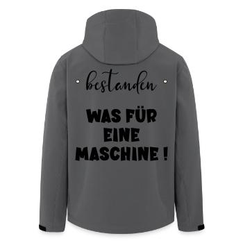 Abschluss Bestanden - Maschine - Recycelte Männer Softshell-Jacke von Stanley/Stella - Anthrazit - Hinten - AI Model Male 185 light (185cm)