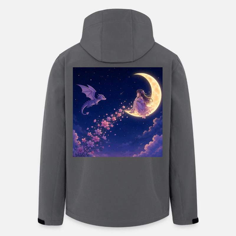 Mondlicht Drachenblüte - Recycelte Männer Softshell-Jacke von Stanley/Stella - Anthrazit