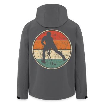 Vintage Hockey Feldhockey Hallenhockey Männer - Recycelte Männer Softshell-Jacke von Stanley/Stella - Anthrazit - Hinten - AI Model Male 185 light (185cm)