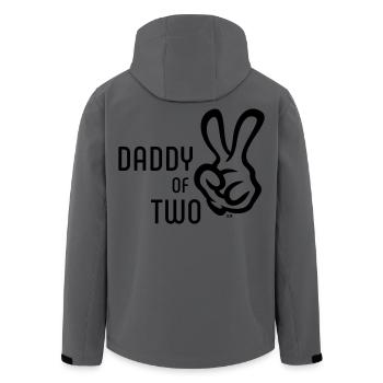 Daddy Of Two (Papa / Vater / Victory / Black) - Recycelte Männer Softshell-Jacke von Stanley/Stella - Anthrazit - Hinten - AI Model Male 185 light (185cm)