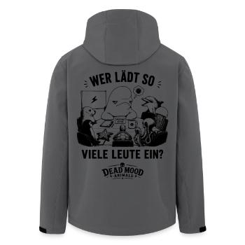 Lustiges Beluga Meeting Shirt | Büro Humor - Recycelte Männer Softshell-Jacke von Stanley/Stella - Anthrazit - Hinten - AI Model Male 185 light (185cm)