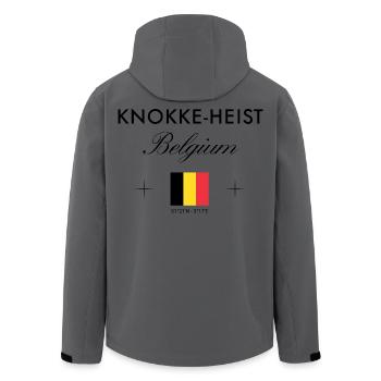 Le braquage de Knokke Belgique coordonne le souvenir de voyage - Veste softshell homme en polyester recyclé Stanley/Stella - charbon - Dos - AI Model Male 185 light (185cm)